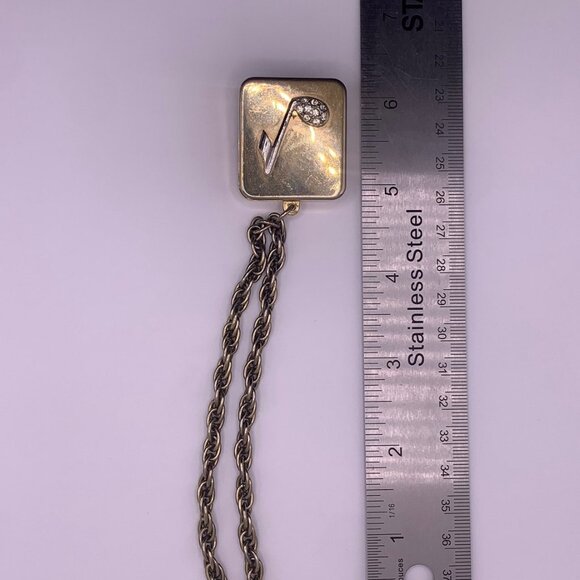 Beautiful Vintage Swiss Reuge Music Box Necklace/Charm Necklace with Music Note - Picture 9 of 9